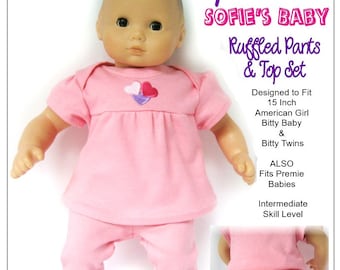 15 Inch Baby Doll Clothes Pattern – Sofie’s Ruffled Pants & Top Set – Digital PDF by Sofie Clareese Doll Fashion