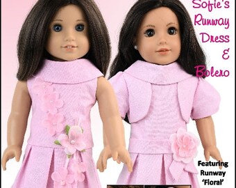 18 inch Doll Clothes Pattern-Runway Dress & Bolero Digital PDF by Sofie Clareese Doll Fashion