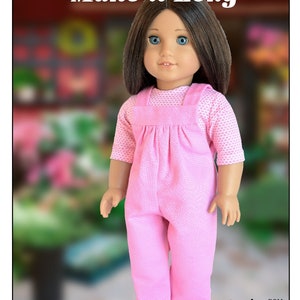 18 inch Doll Clothes Sew Pattern- Overall Bib Pants & Jumper Dress-Digital PDF by Sofie Clareese Doll Fashion image 4