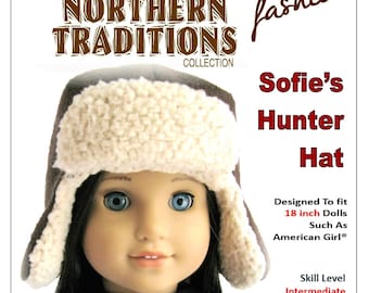 18 inch Doll Clothes Pattern Sofie's Hunter Hat Digital PDF Sofie Clareese Doll Fashion