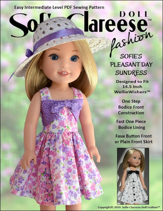 14.5 Inch Doll Clothes Pattern Sofie's Sundress-Digital PDF by Sofie Clareese Doll Fashion