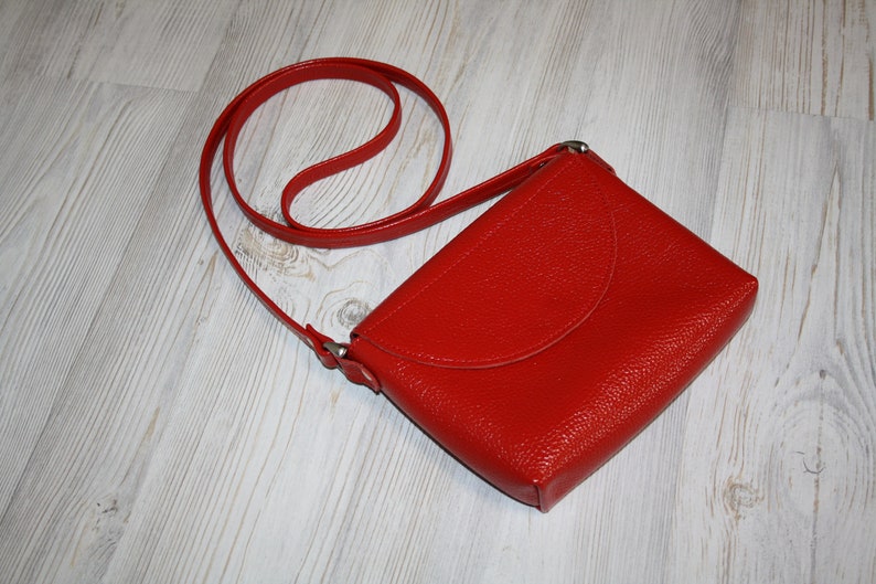 small leather shoulder bag Red leather crossbody bag Leather bag women Leather Handbag for women leather Bag red leather purse