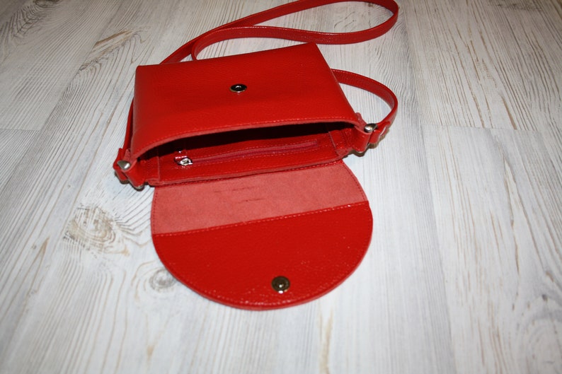 small leather shoulder bag Red leather crossbody bag Leather bag women Leather Handbag for women leather Bag red leather purse