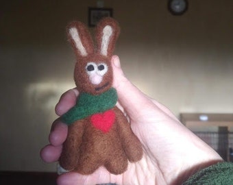 Some Bunny loves you and not just for Christmas! Little needle felted bunny looking for someone to love...