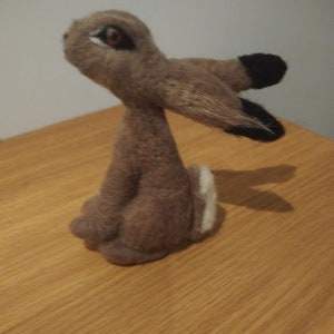 Little needle felted Hare wants you to come moon gazing with him image 3