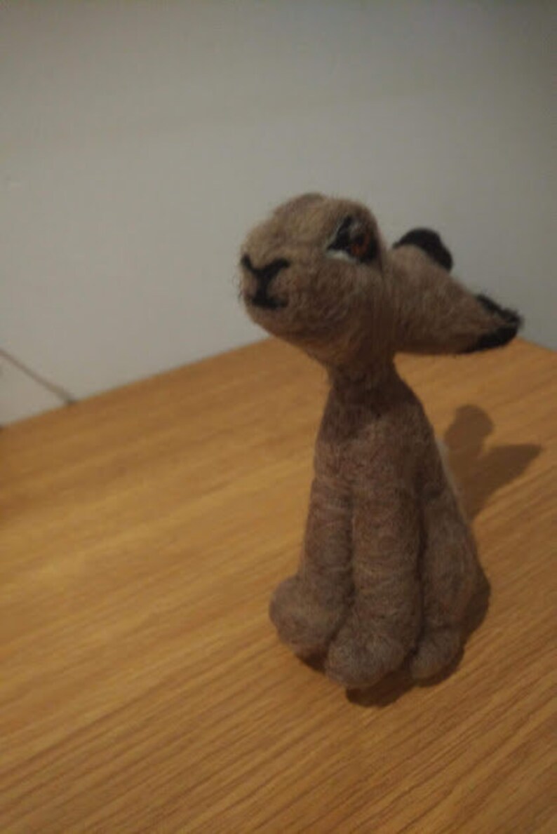 Little needle felted Hare wants you to come moon gazing with him image 5