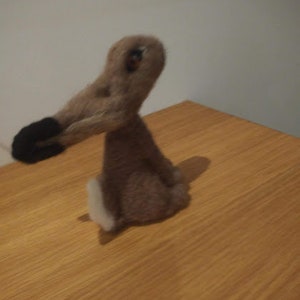 Little needle felted Hare wants you to come moon gazing with him image 8