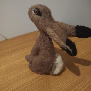 Little needle felted Hare wants you to come moon gazing with him image 4