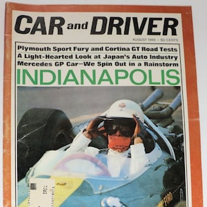 CAR and DRIVER Magazine AUGUST 1965
