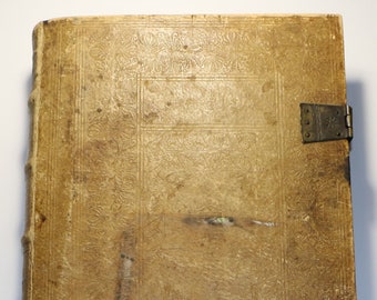 1759 Leather German Family Holy Bible with Metal Clasps