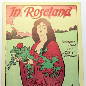 IN ROSELAND [Intermezzo Petite] Vintage Sheet Music by Max C. Eugene 1904