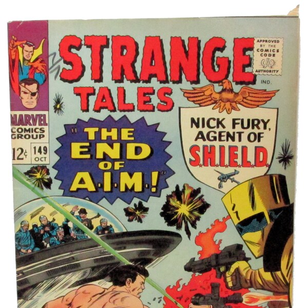 1966 STRANGE TALES (#149) The End of A. I. M.! Nick Furry, Agent of S.H.I.E.L.D. Marvel Comic