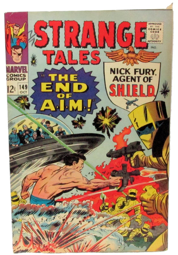 アメコミ・英語　IINIVASION!:SECRET NO MORE! 1966 STRANGE TALES (#149) the End of A. I. M.! Nick Furry