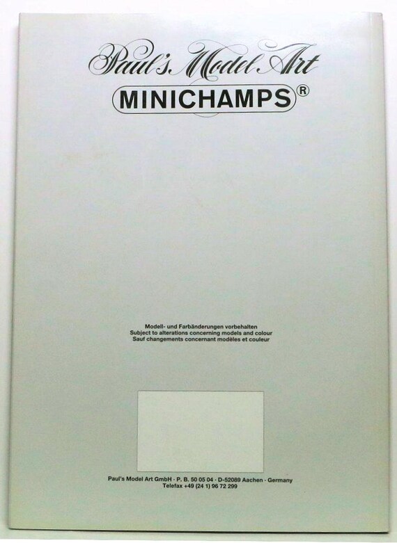 Paul's Model Art MINICHAMPS EDITION 1, 1998 - Etsy