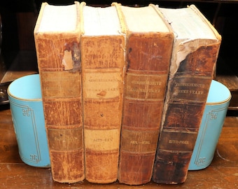 Leather Comprehensive Commentary on the Holy Bible 1835 Four Volumes Rare