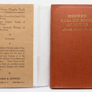 Modern English Books of Power by George Hamlin Fitch 1912 (w/Jacket!) image 2