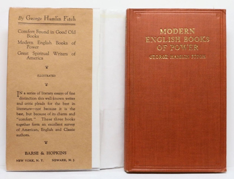 Modern English Books of Power by George Hamlin Fitch 1912 (w/Jacket!) image 2