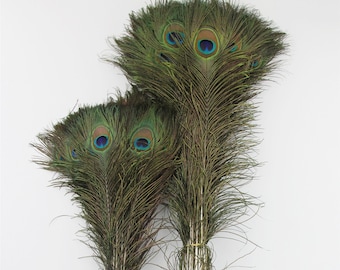 5-100 pcs 10-40inch peacock feather peacock eye feather for decor