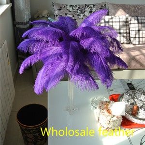 50 pcs  purple ostrich feather plumes for wedding centerpieces wedding decor party event prom decor costumes