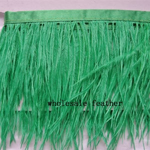 kelly green ostrich feather trimming fringe ostrich feather trim for party craft supply sewing supply