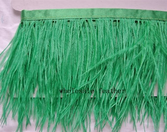 kelly green ostrich feather trimming fringe ostrich feather trim for party craft supply sewing supply