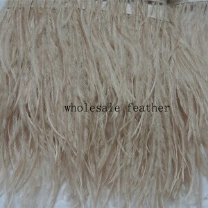 light taupe pink ostrich feather trimming fringe ostrich feather trim for party craft supply sewing supply 022