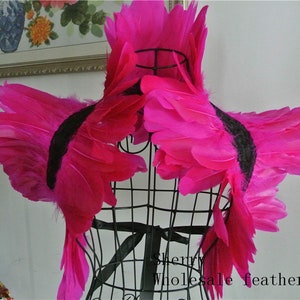 Pink Feder Schal Shrug Federn Umhang Vintage capelet Show-Girl liefern Dekor