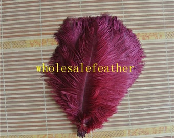 100 pcs 5-8INCH burgundy ostrich feather plume wine red color  for wedding centerpiece wedding decor party event decor