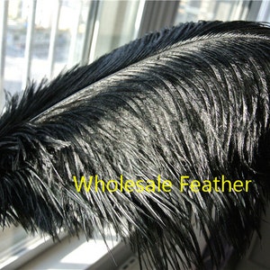 50 pcs BLACK ostrich feather plumes for wedding centerpieces wedding decor party supplies prom supply