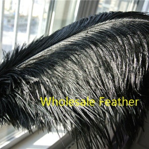 50 peças plumas de penas de avestruz pretas para peças centrais de casamento decoração de casamento suprimentos para festas fornecimento de baile