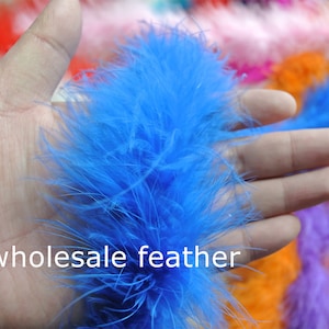 25 Colors 18g royal blue marabou feather boa Turkey Fluff  Strip Fluffy puffs Boa