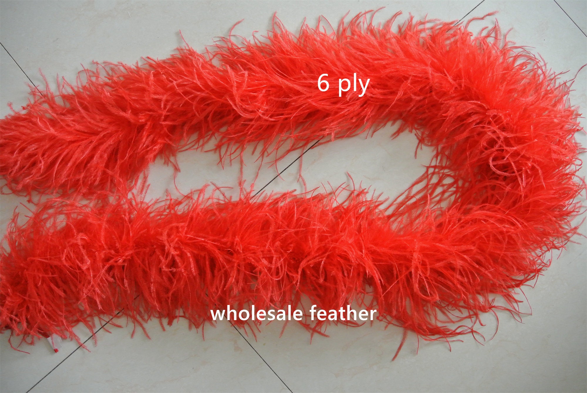 Wholesale 1-20ply Dyed Various Ostrich Feathers Boa ostrich feather shawl  for wedding Dress Party Accessory Decoration 2 meter