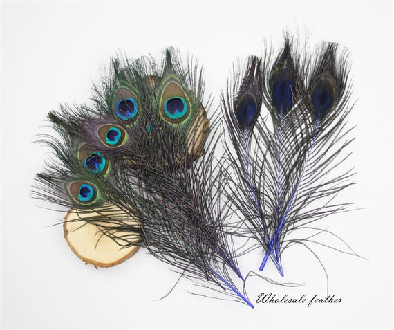 20Pcs 10-12Inch Peacock Feathers Decoration Crafts Bulk