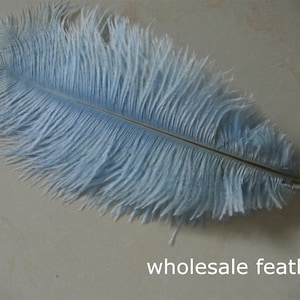 50 pcs light blue baby blue ostrich feather plumes for wedding centerpieces wedding decor party event supply
