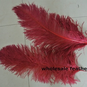 22 colors 30 pcs 24-25inch burgundy big ostrich feather plumes