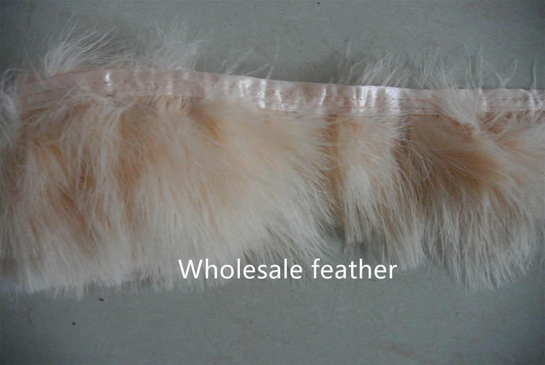 KOLIGHT Pack of 2m Natural Turkey Marabou Feather Trim Fringe 15-20cm in Width DIY Decoration (Fuchsia