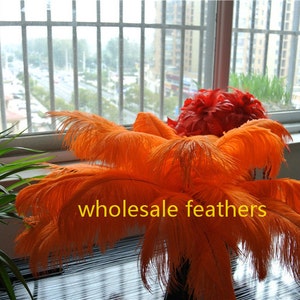 50 pcs orange ostrich feather plume for wedding centerpiece wedding decor prom supply