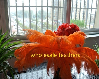 50 pcs orange ostrich feather plume for wedding centerpiece wedding decor prom supply