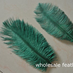 100 pcs plumes de plumes d’autruche vert profond pour les pièces maîtresses de mariage décoration de mariage événement de fête de fourniture