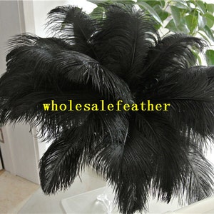 100 pezzi pennacchio di piume di struzzo nero per il centrotavola del matrimonio Wedding Décor Party Prom Supply