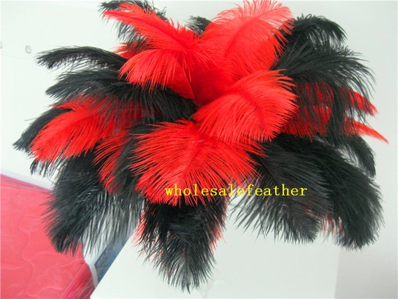 50/100pcs Black Ostrich Feathers for Wedding Party Centerpieces