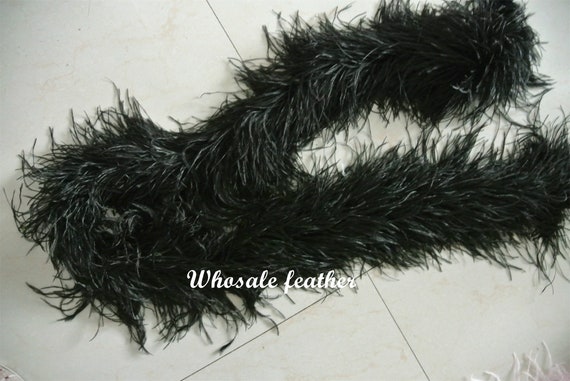 24 couleurs 9 plis Autruche noire Plume Boa pour Costume