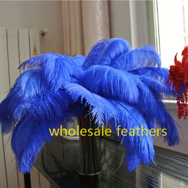 50 pcs royal blue ostrich feather plumes for wedding party centerpiece wedding decor