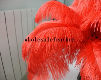 100 pcs red ostrich feather plume  for wedding centerpiece wedding decor party event prom supply