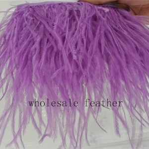 1 Yard Lavender Ostrich Fringe Trim