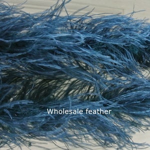 1 pcs navy blue deep blue ostrich Feather Boa 5 ply for Costume supply