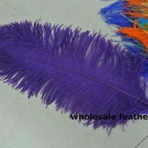 22 colors 30 pcs 24-25inch purple big ostrich feather plumes