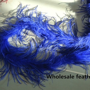 1 pcs royal blue ostrich Feather Boa 22colors 1 ply thinckness
