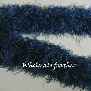 Navy blue dark blue ostrich Feather Boa 3-20 ply 10 colors for Costume supply