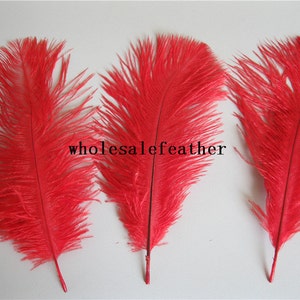 50 pcs red ostrich feather plume for wedding centerpiece wedding decor party event supply